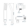 WHSHOWER Hand Held Shower Head Combo Set Square Shower Wand