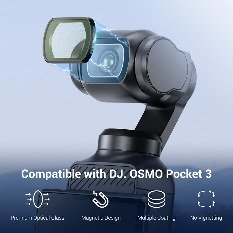 JJC Magnetic Black Diffusion 1/4 Filter Compatible with DJI Osmo