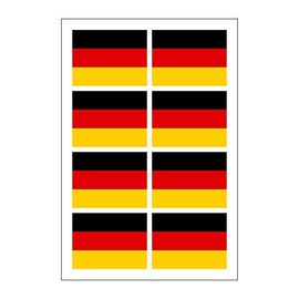 Generisch Set of 8 Germany Flag Stickers | Sticker Germany Car Sticker