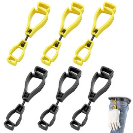 Nothers Zhioudz 6 Pieces Glove Clip Holder, Glove Holder Clip, Gripper for Work Gloves, Glove Holder Safety Clip Fire Brigade for Masks Glasses Hangers