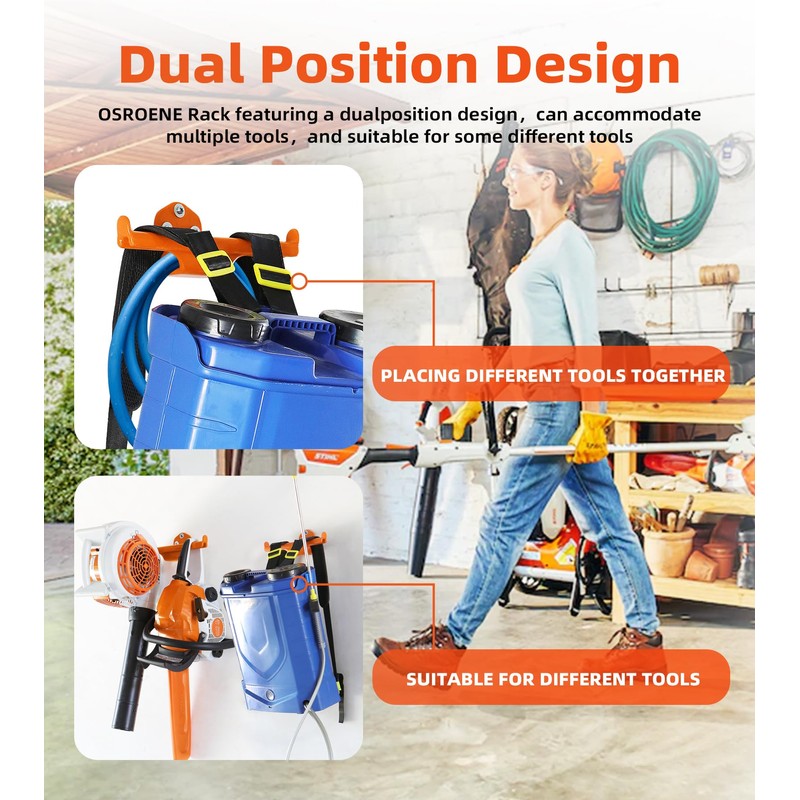 OSROENE Backpack Leaf Blower Hanger with Tube Hook, 1 Pack