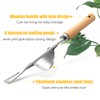 Dandelion Weed Puller With V-Shape Fork, Wood Handle Dandelion Removal