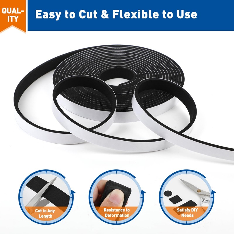 MAGZO Weather Stripping Door Seal, 1/2 in W X 1/8