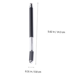 LABRIMP Double End Capacitive Stylus Pen for Touch Screens Metal Disc Stylus for Tablets Phones for Drawing Note Taking Black