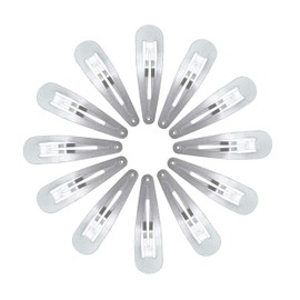 Dofash 12PCS Snap Hair Clips For Women-Non Slip & Metal Hair Barrettes, 5cm 2'' Small Clips For Thin & Fine Hair, Silver Grey