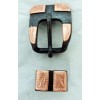 Weaver Leather Punchy Brown Iron Copper Square Heel Buckle Loop