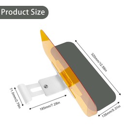 HERKINDNESS Sun Visor Extension Car, Sun Visor Car Anti-High Beam and Anti-Glare Protection, Day and Night Car Sun Visor, Suitable for All Types of Cars