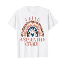 Hello Seventh Grade 7th Grade Teacher Back To School T-Shirt
