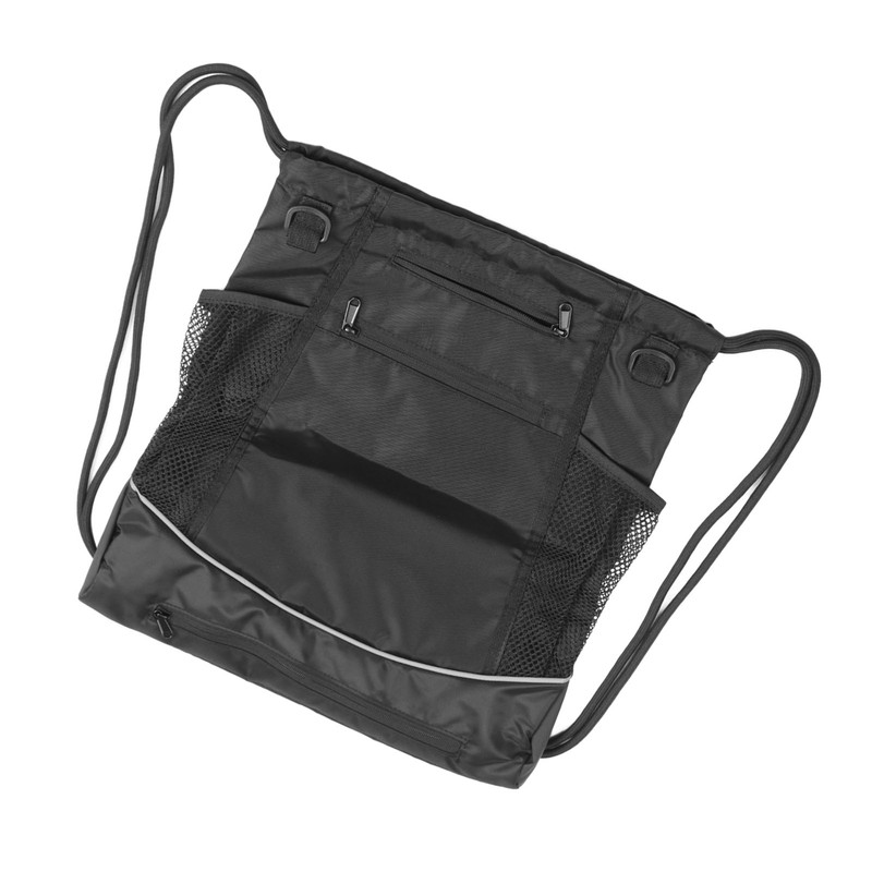 Basketball Backpack Black Large Capacity Drawstring Bag Outdoor Sports Camping