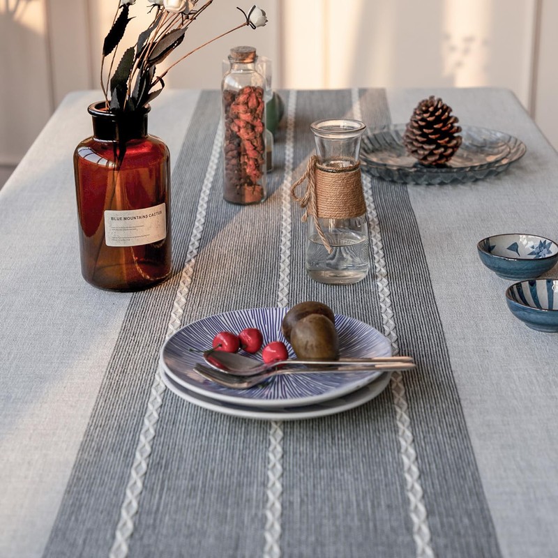 Deep Dream Tablecloth, Embroidered Waterproof Table Cloth Cotton Linen Wrinkle