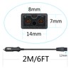 12V Car Cooler Plug Power Cord Cable 2M/6FT, Mini Refrigerator