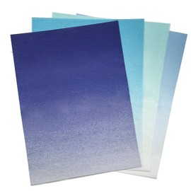 TTLLQQ 100 Sheets - 20" x 14", Blue Gradient White Gift Wrap Tissue Paper, Baby Blue, Sky Blue, Jewel Blue, Lake Blue Premium Blend Recycled Bulk Paper for Father's Day, DIY Crafts, Baby Shows