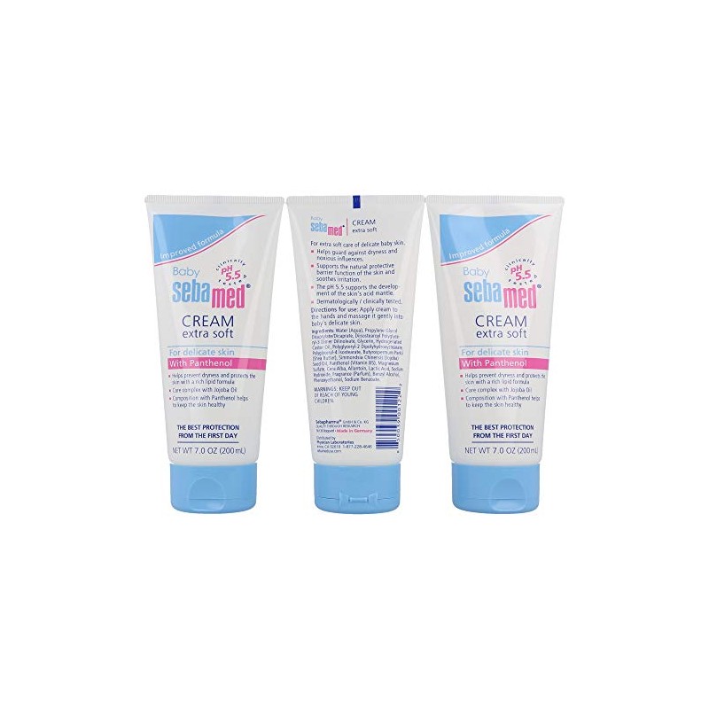 Sebamed Baby Cream Extra Soft 200mL Crema para bebé, Blanco,