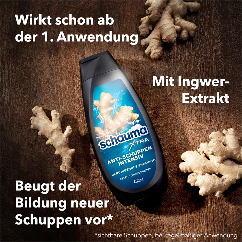 Schauma Anti-dandruff shampoo intensive (400 ml), hair shampoo fights strong