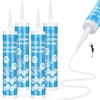 PAULINN Clear Silicone Sealant, 100% Waterproof Silicone Adhesive Caulk for