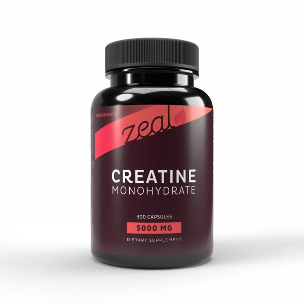 Zeal Creatine Monohydrate 300 Capsules Unflavored