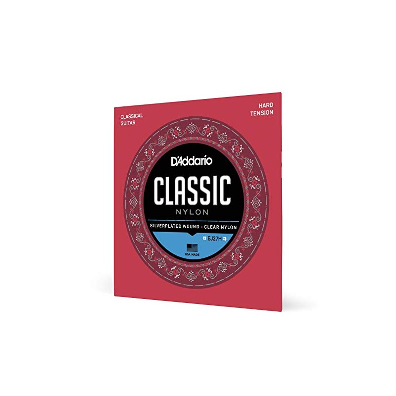 D'Addario Cuerdas de nylon para guitarra clásica Student, EJ27H, tensión