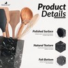 Radicaln Marble Utensil Holder 6.5'' Inches Black Spatula Set for