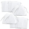 Nicheez Non-Woven Storage Bag, Drawstring Bag, White, Set of 12