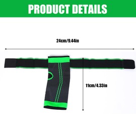 Pack of 2 Ankle Brace, Plantar Fasciitis & Achilles Tendon Relief, Ankle Bandage with Adjustable Strap, Ankle Brace, Breathable, Orthopaedic Foot Bandage (XL, 11 x 24 cm, Green)