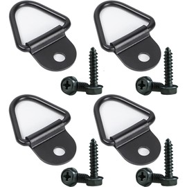 ZHOFONET Lashing Eyelets for Attachments, V Ring, Pack of 4 Lashing Ring, Hook Assembly Lashing Eyelets, V Ring Anchor, High Performance Anchor for Trucks, Trailers, Pickup, Trucks, Motorhome Bed for