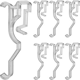Valance Clips 12pcs 2.5" Clear Plastic Hidden Retainer Holder Installation Bracket for 2inch Horizontal Wood and Faux Wood Blinds with a 2-1/2" (64mm) Arc-Shaped Slat