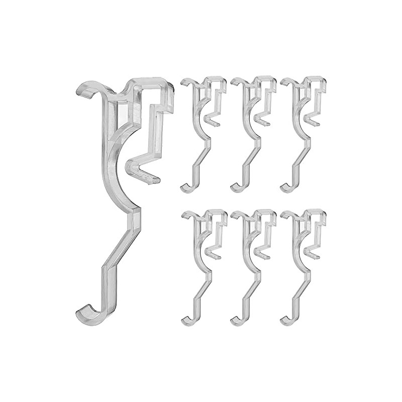 Valance Clips 12pcs 2.5" Clear Plastic Hidden Retainer Holder Installation