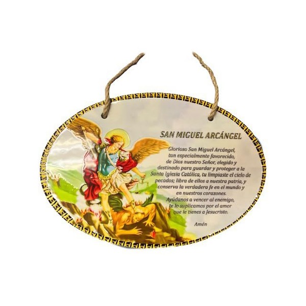 Saint Michael Wall Hanging Plaque | Oración a San Miguel