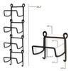 Wallniture Boto Wrought Iron Towel Rack, Rustic Wall Decor and