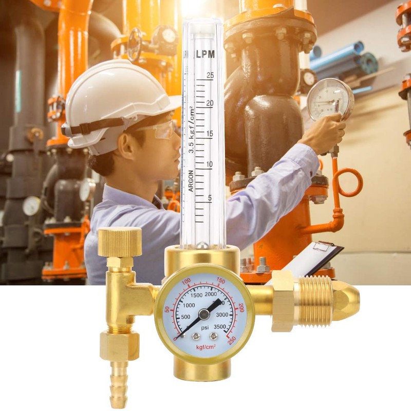 Argon CO2 Gas Meter Regulator, 0‑25 Lpm Adjustable Argon Regulator