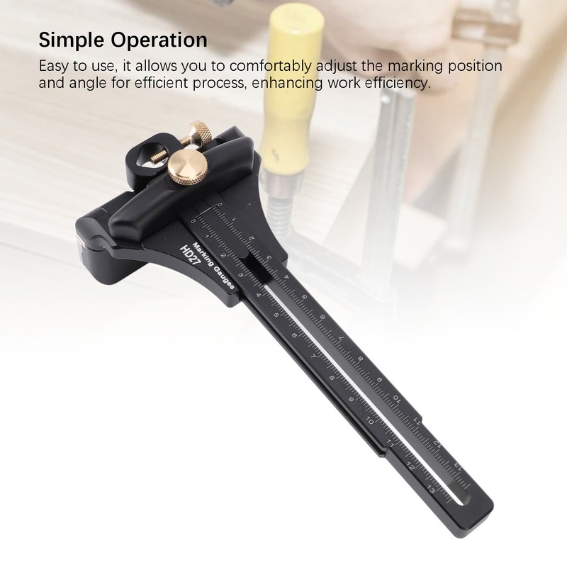 Woodworking Scriber Aluminium Alloy Multifunctional Marking Line Ruler T Type