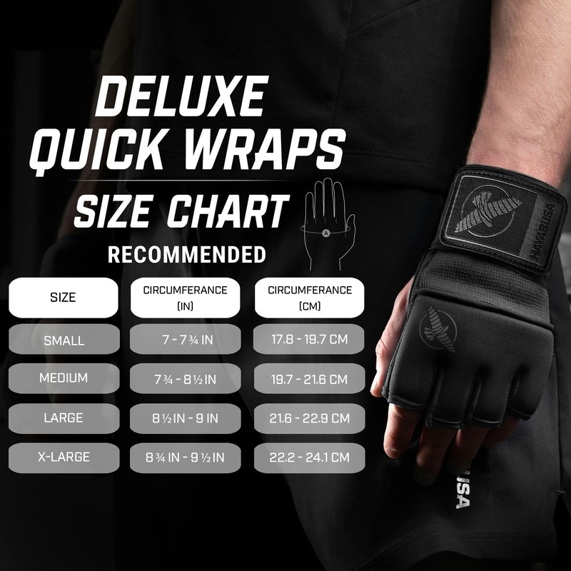 Hayabusa Deluxe Gel Quick Wraps for Men and Women -