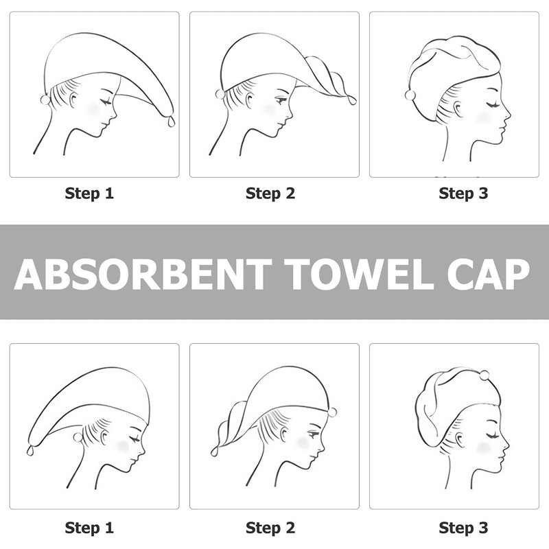 COHEALI 2 Piezas Toalla de Microfibra Absorbente para Cabello Diseño