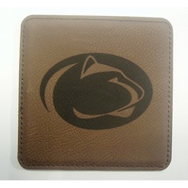 Penn State Lions Engraved Leather 4"x4" Coaster