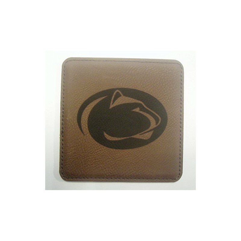 Penn State Lions Engraved Leather 4"x4" Coaster