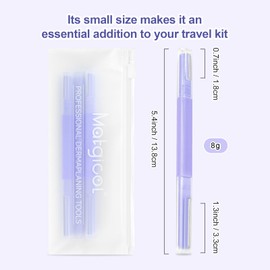 Dermaplane Razor for Women Face & Eyebrow - Dermaplaning Tool for Peach Fuzz Facial Hair Removal,High Precision Blade for Smooth Skin (Purple, 3 Count)