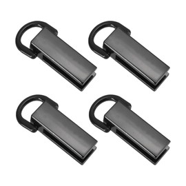 PATIKIL Bag Side Clip Buckle, 4 Pcs Metal Purse Suspension Clasp Suspending Handbag Chain Strap Connector with D Ring Purse Strap Hardware for Bag Making DIY Crossbody Craft, Deep Gray