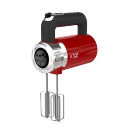 Remington Russell Hobbs MX3100RDR Retro Style Hand Mixer, 4 Speeds + Turbo Boost, Red