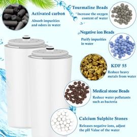 AWO 1 PACK Replacement Shower Head Filter Cartridge Compatible with Aquasana® AQ-4125,AQ-4100,AQ-4105,AQ-4100NSH,AQ-4105CHR Shower Filtration Systems for Hard Water Reduces Chlorine,Soften Skin & Hair