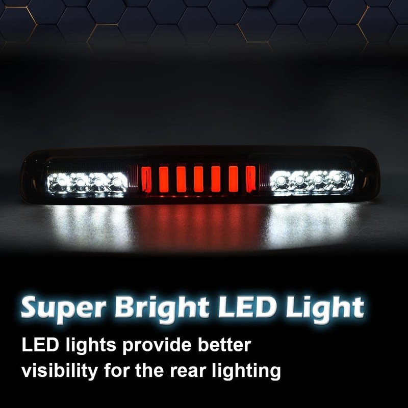 PIT66 LED 3rd Brake Light,Compatible with Chevy Silverado 99-07/Fit GMC