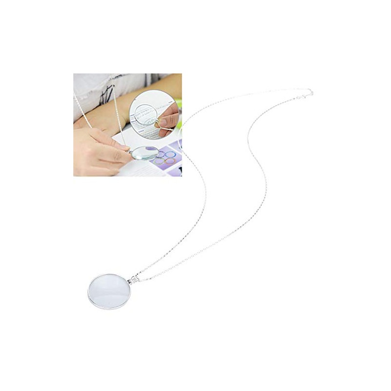 Lupa de Lectura Portátil con Collar 5X Aumento, Lupa Colgante