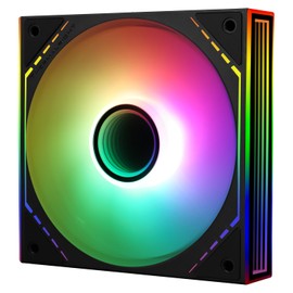 TR TL-M12-S Case Fan 120mm with ARGB Light Effect 4 Pin PWM Silent Computer Cooler Fan for CPU Liquid Cooler and CPU Air Cooler, Quiet CPU PC ARGB Fan (120mm, Black)