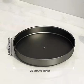 CALIYO Turntable Organiser, Rotating Spice Rack Made of Stainless Steel, Spice Rack Rotatable for Kitchen Pantry Cupboard Cabinet Table Worktop, Black