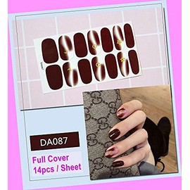 Galaxy Moon Phases Meteor Stars Gold Line Full Cover Wraps Art Nail Sticker Da087 for Nails Design Nail Art Stickers Decals Supplies Manicure Tips Sticker Colorful for Nail Decorations