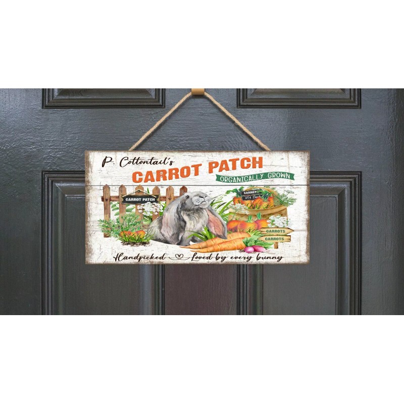 Twisted R Design Carrot Patch Printed Handmade Sign