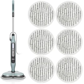 QOTSTEOS Replacement Steam Mop Pads Compatible with Shark S7000AMZ S7001 Steam Mop, Washable Scrubbing and Sanitizing Rotating Power Pads for All sealed hard floors, for Model XKITP7000
