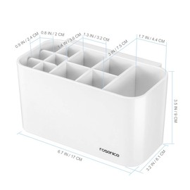 Healifty Toothbrush Holder - Electric Toothbrush Caddy Stand, 11 Slots for Toothbrush Toothpaste, Bathroom Storage Organizer Wall Mounted, 4 Toothbrush Covers as