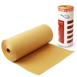 Brown Kraft Paper Roll 12" x 4800" (400 ft), Gift Wrapping Paper, Arts & Crafts Paper, Bouquet Wrapping Paper, Kraft Paper Roll with Fragile Sticker and Hemp Rope