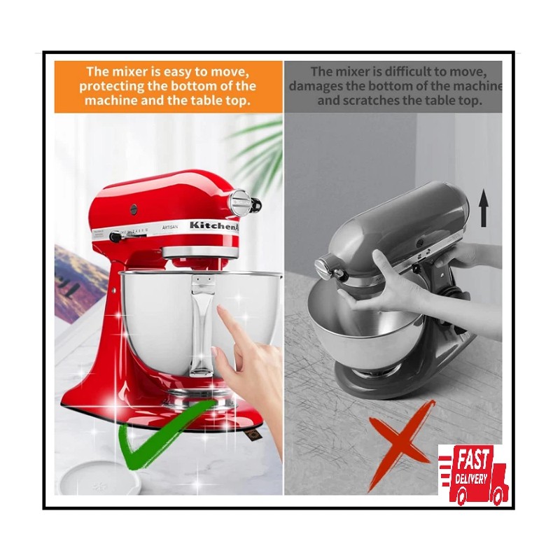 ZML Sliding Mat for Kitchenaid Mixer with 2 Black Kitchen
