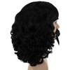 HPO Adult Men's Black Color Wavy Shoulder Length Muskateer Wig